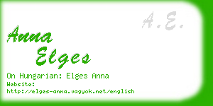 anna elges business card